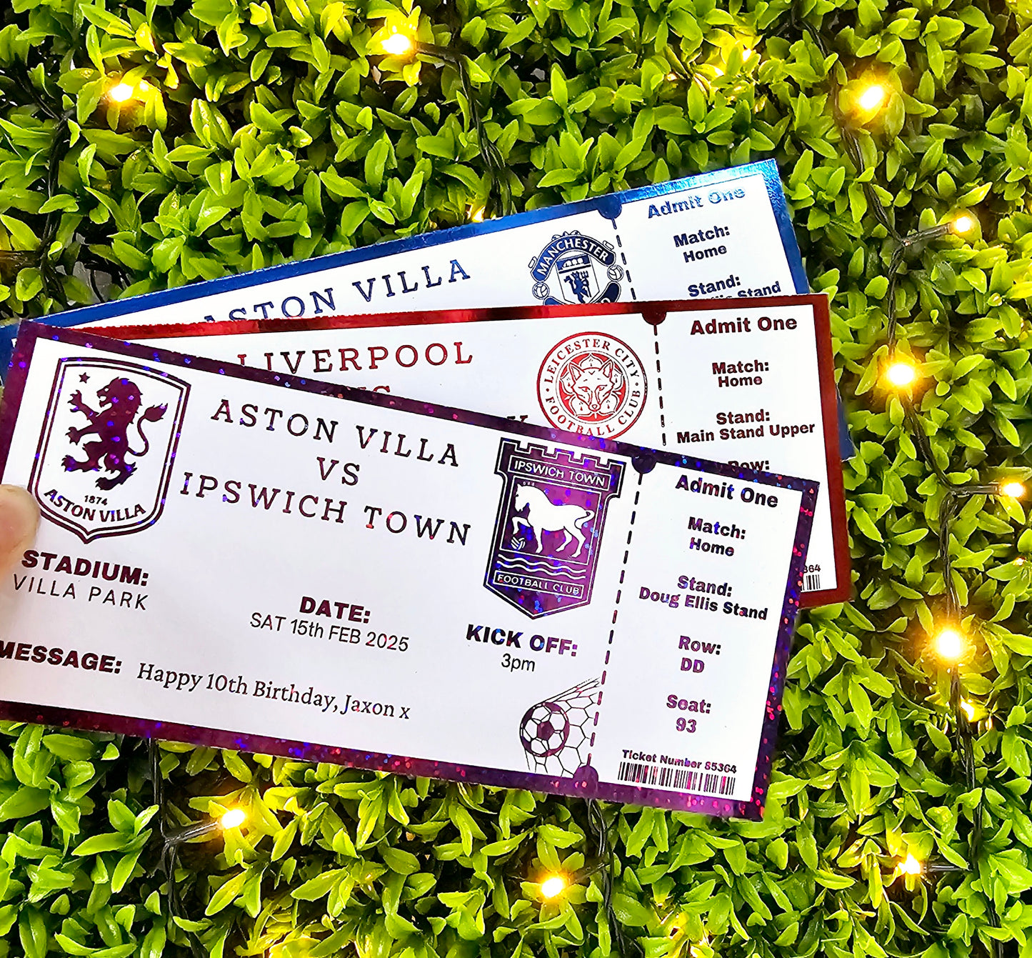 Personalised Football Match Ticket