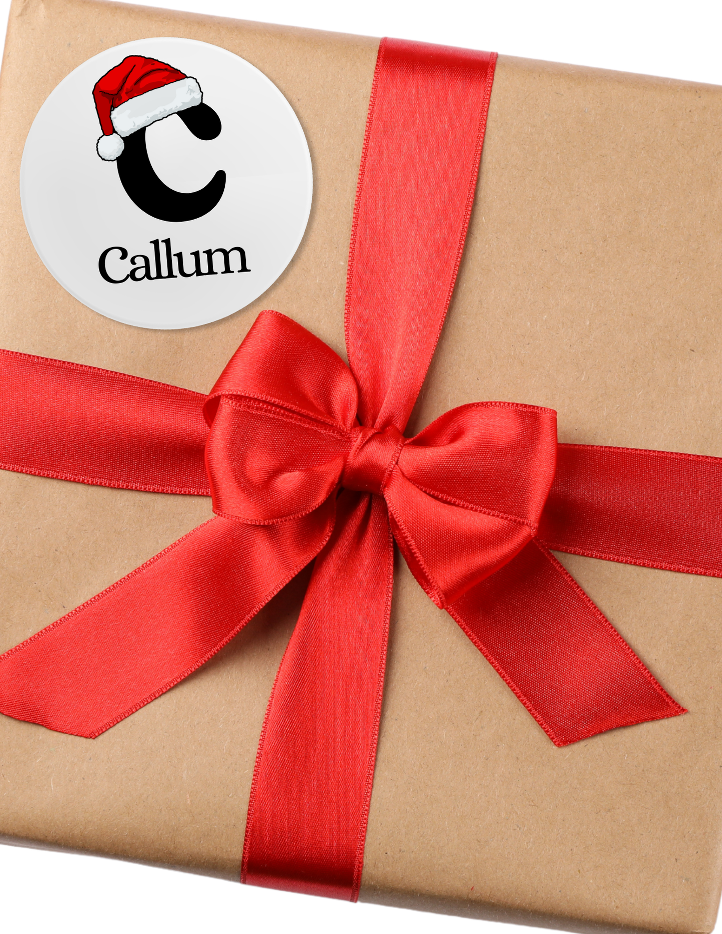 24 Personalised Santa Hat Stickers