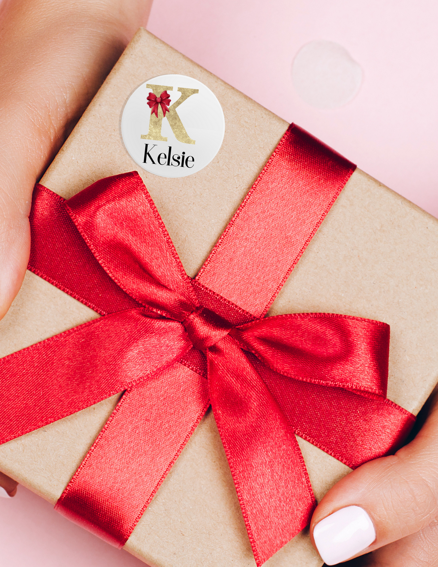 24 Personalised Gold Glitter Initial Stickers