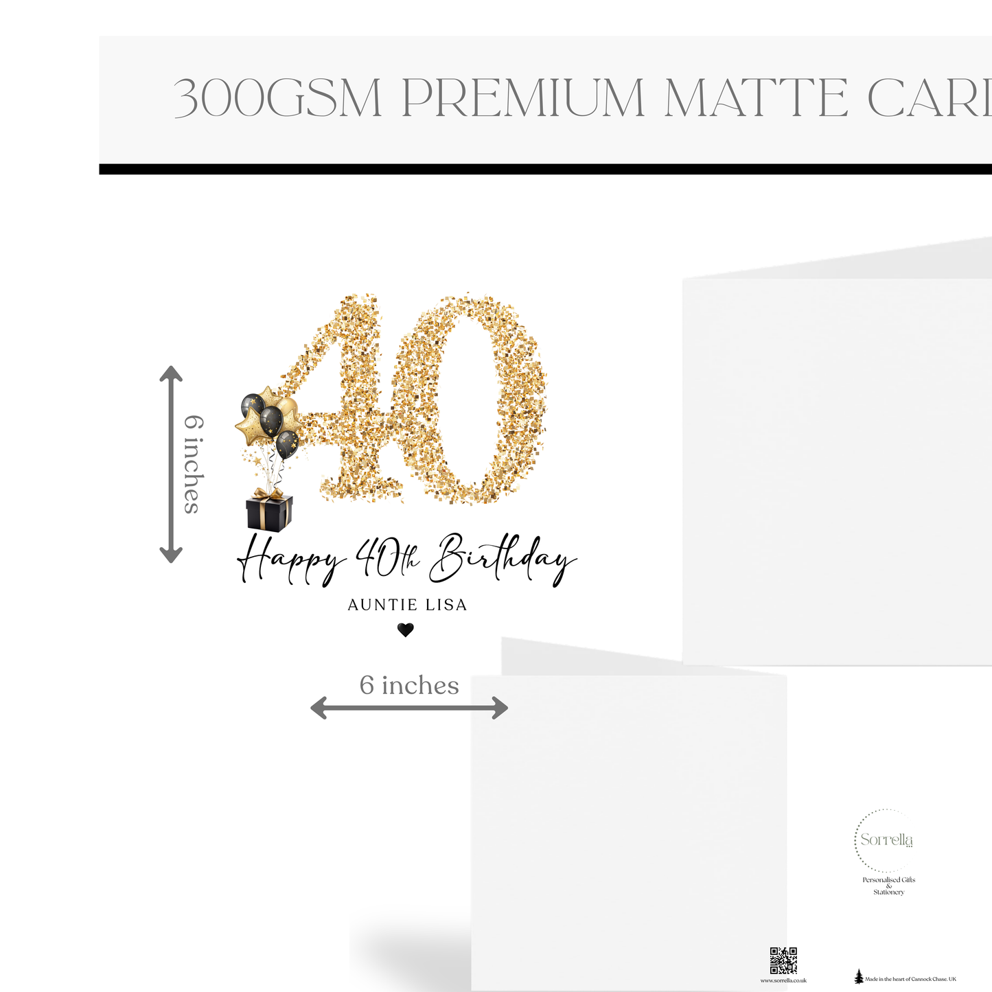 Any Age Gold Glitter Birthday Card