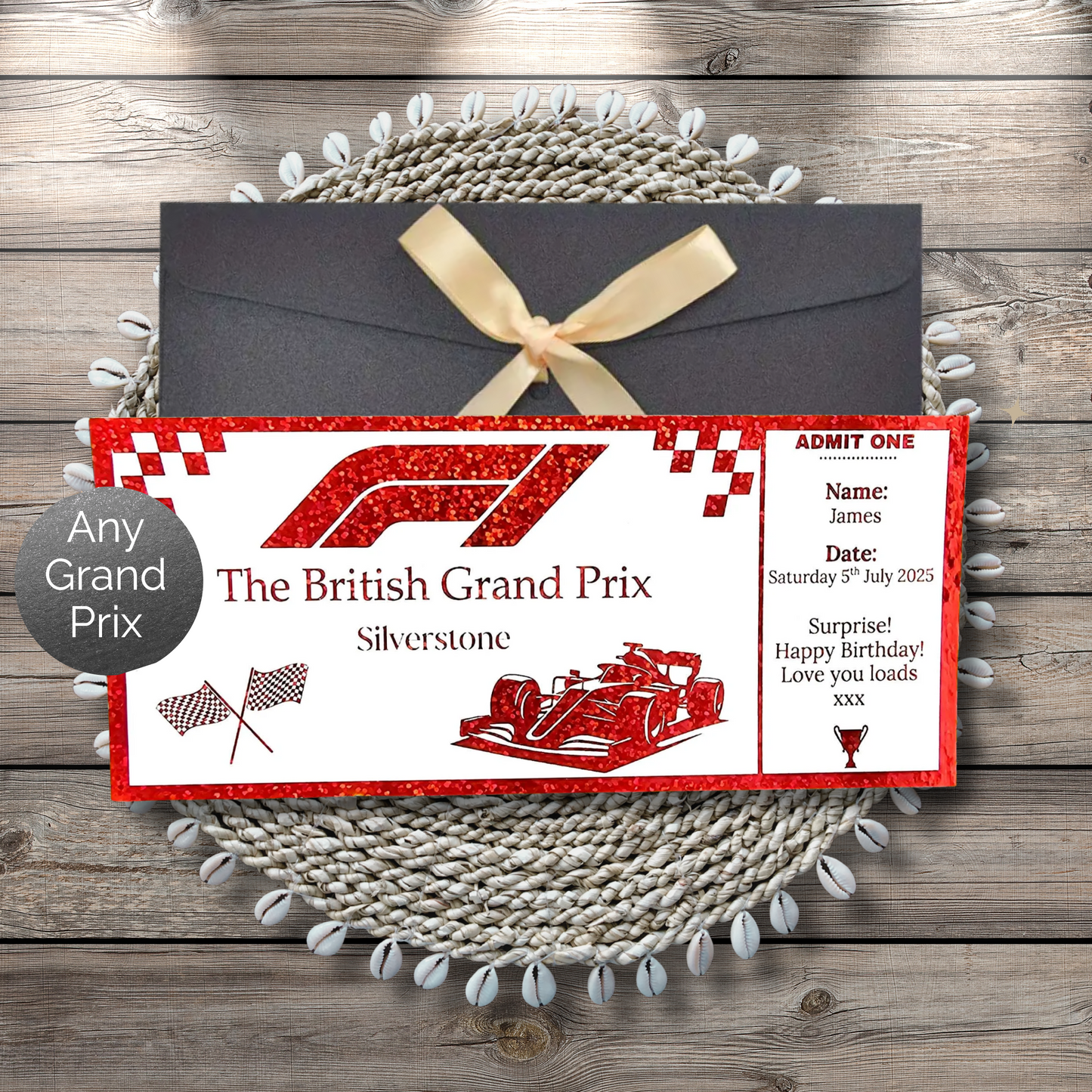 Personalised F1 Grand Prix Ticket