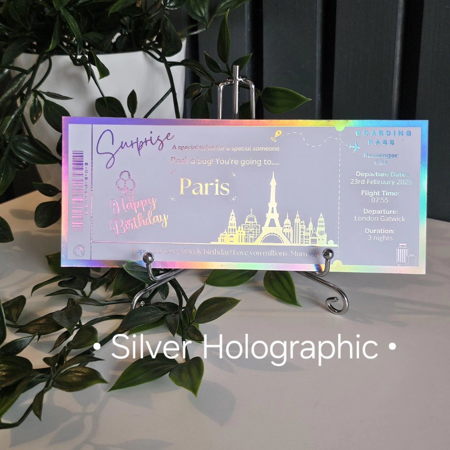Personalised Boarding Pass/ Holiday Ticket
