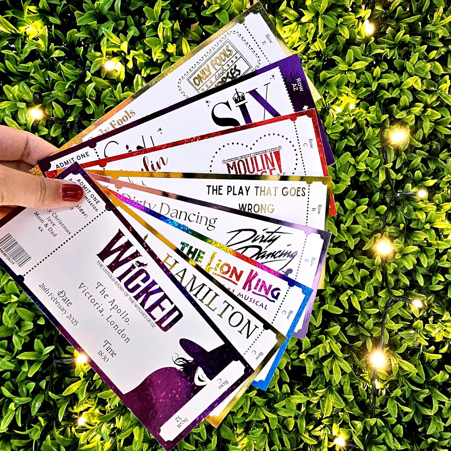 Personalised Foiled Theatre/ Show Ticket