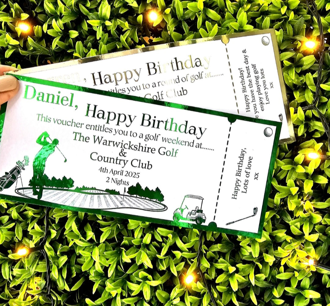 Personalised Golf Voucher • Game or Break