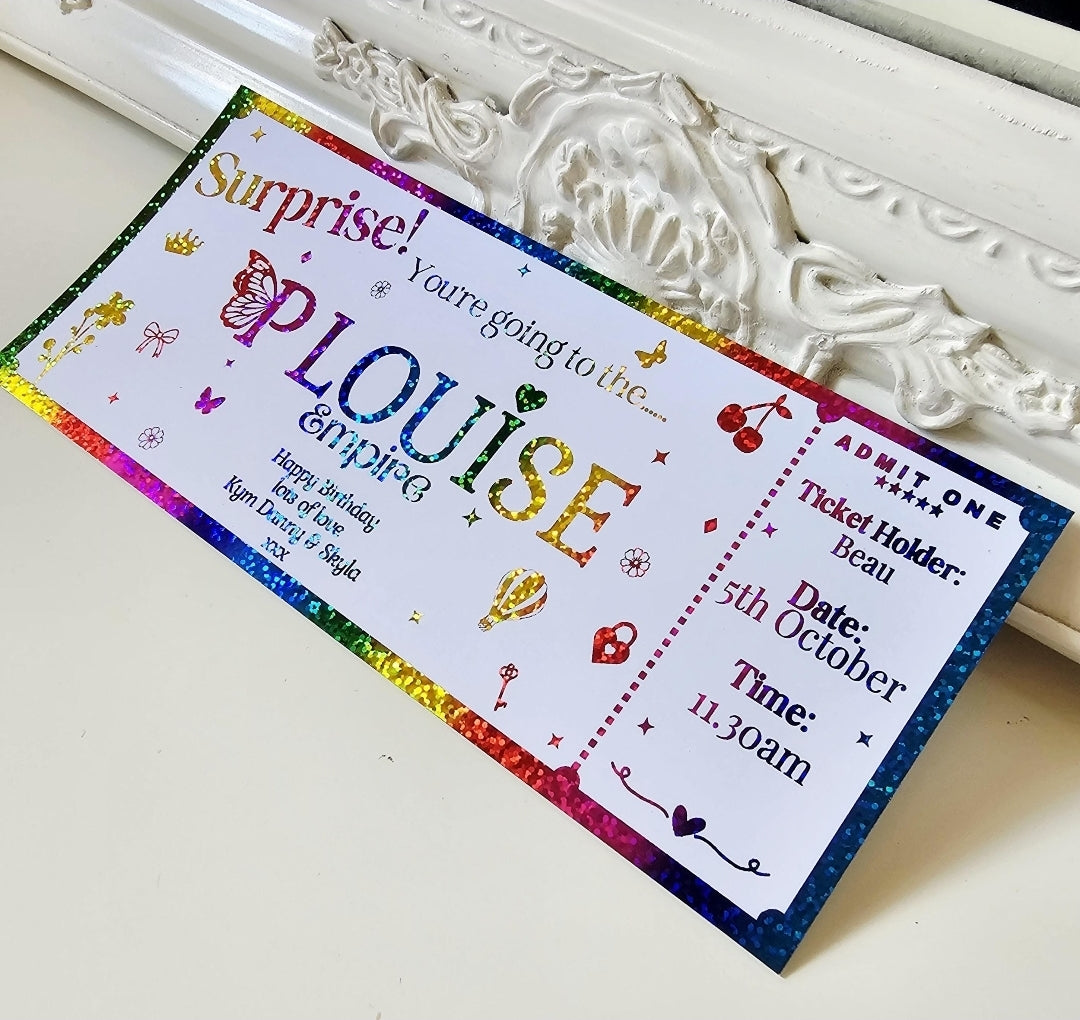 Personalised P Louise Ticket