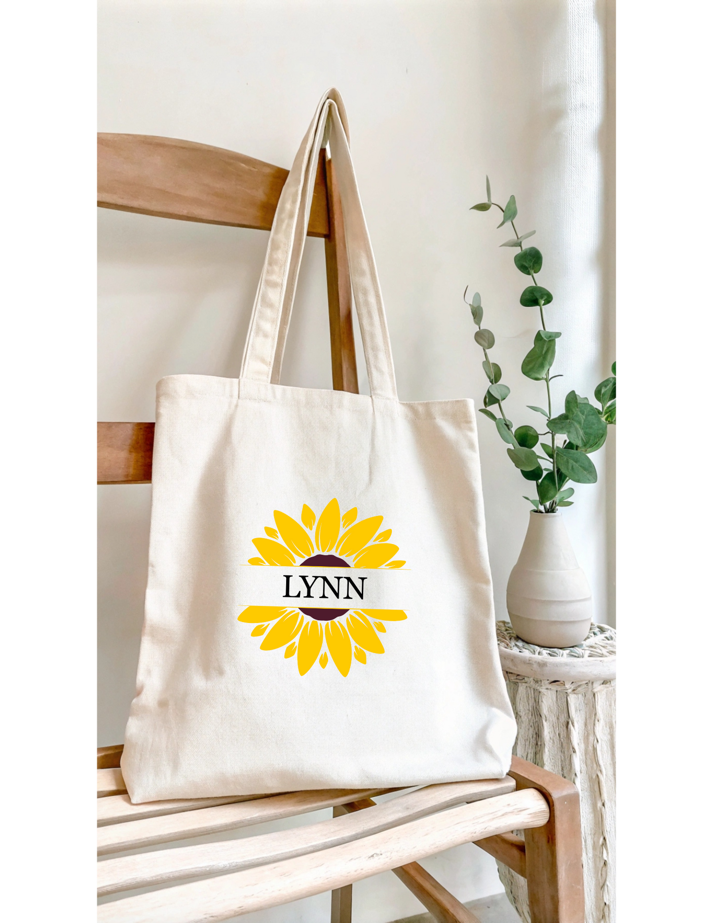 Personalised Sunflower Tote Bag