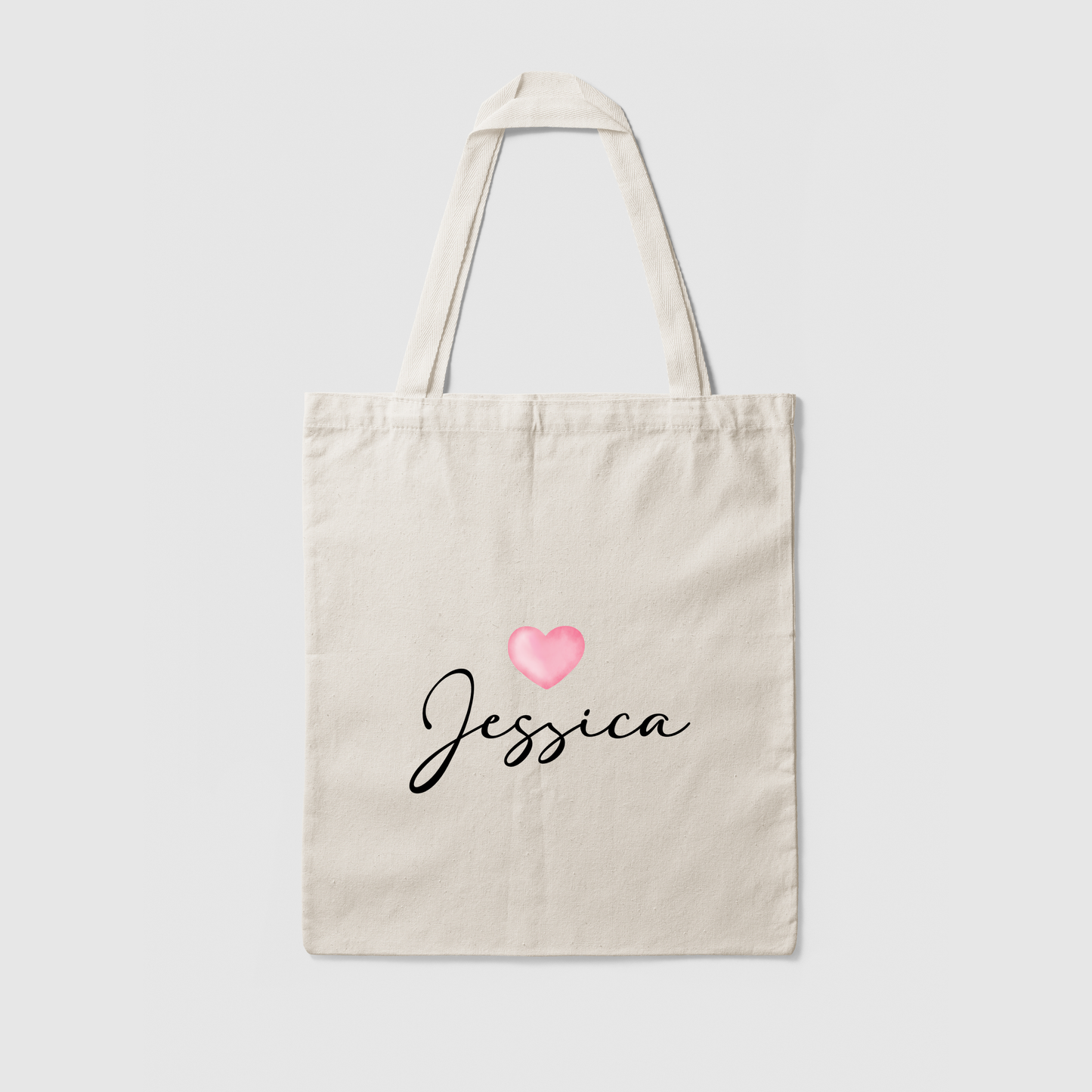 Personalised Heart Tote Bag