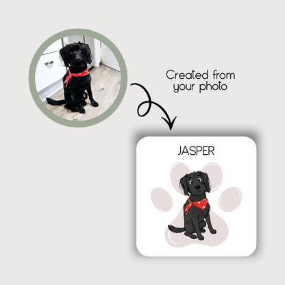 Personalised Pet Illustration Coaster