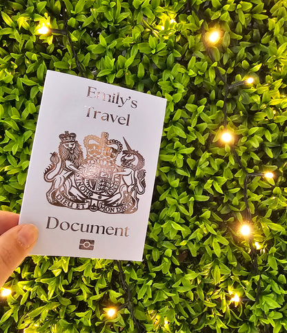 Personalised Scratch Reveal Passport Travel Ticket