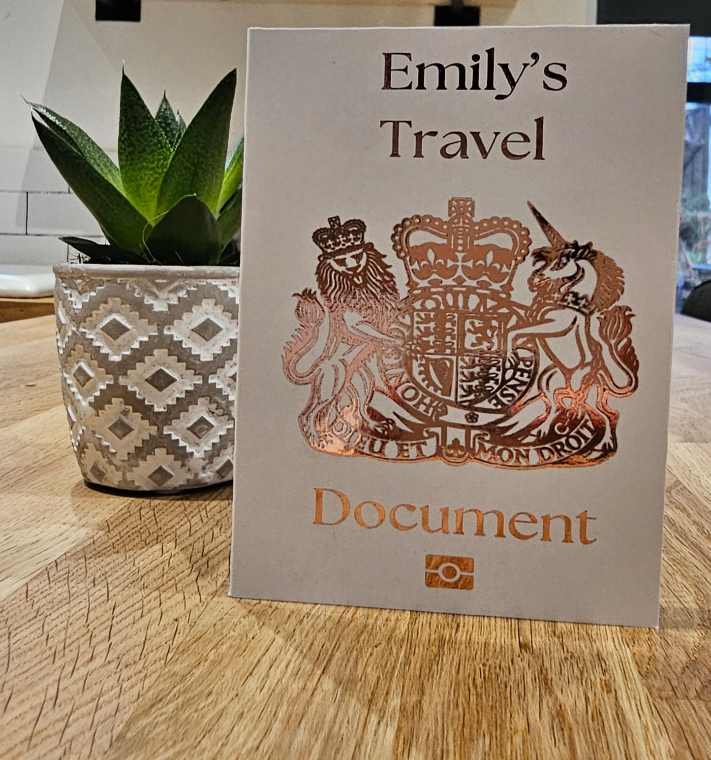 Personalised Scratch Reveal Passport Travel Ticket