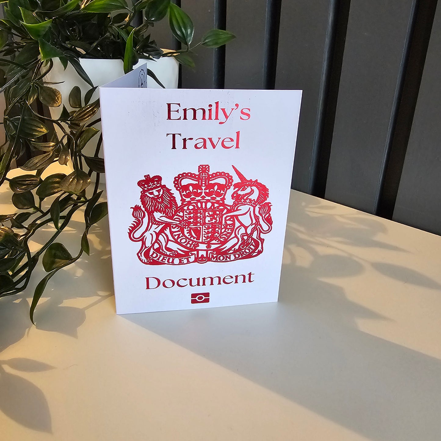 Personalised Scratch Reveal Passport Travel Ticket