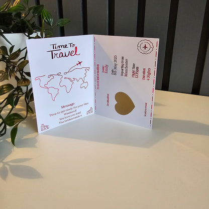 Personalised Scratch Reveal Passport Travel Ticket