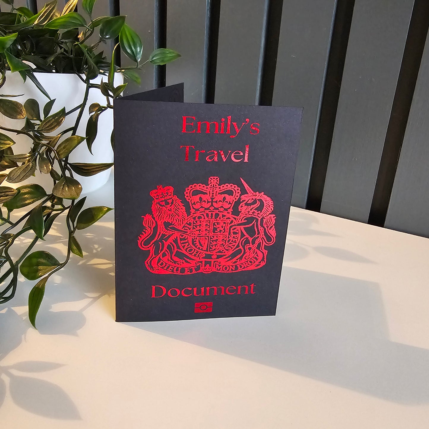 Personalised Scratch Reveal Passport Travel Ticket