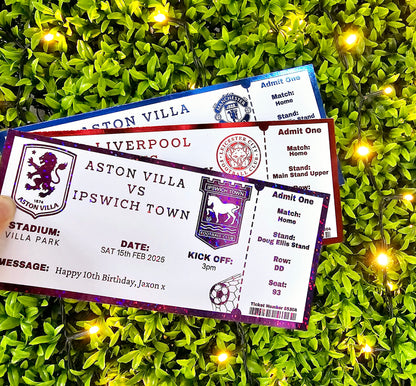 Personalised Football Match Ticket