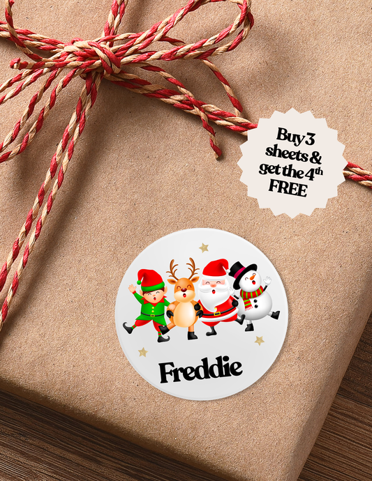 24 Personalised Christmas Stickers