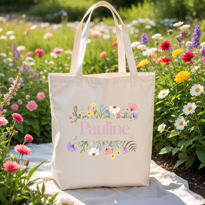 Personalised Wild Flower Tote