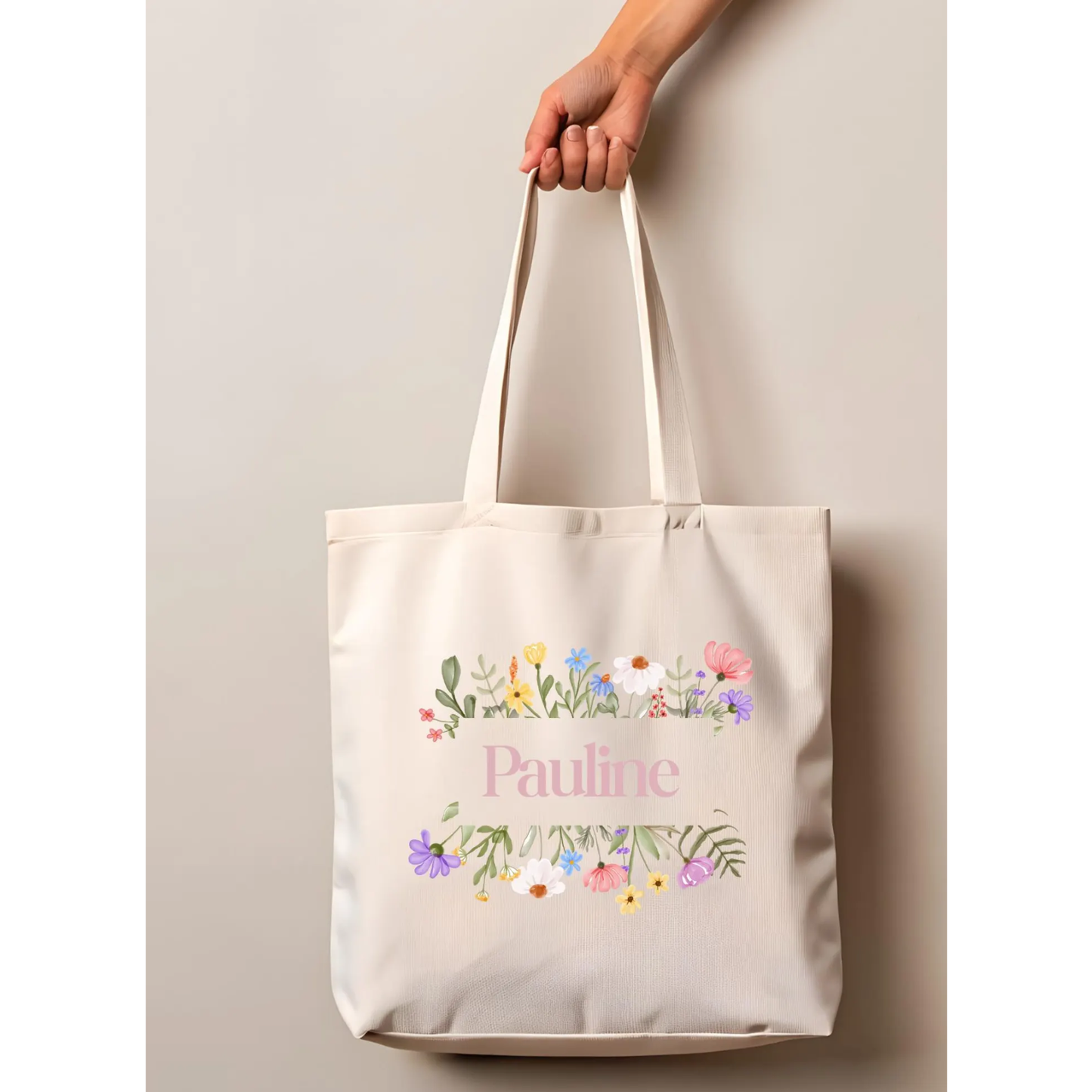 Personalised Wild Flower Tote