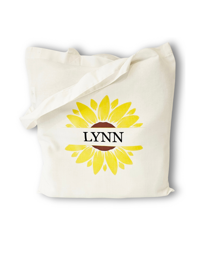 Personalised Sunflower Tote Bag