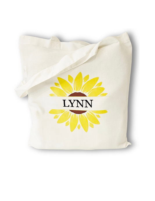 Personalised Sunflower Tote Bag