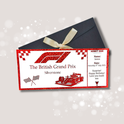 Personalised F1 Grand Prix Ticket