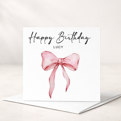 Bow Birthday Card