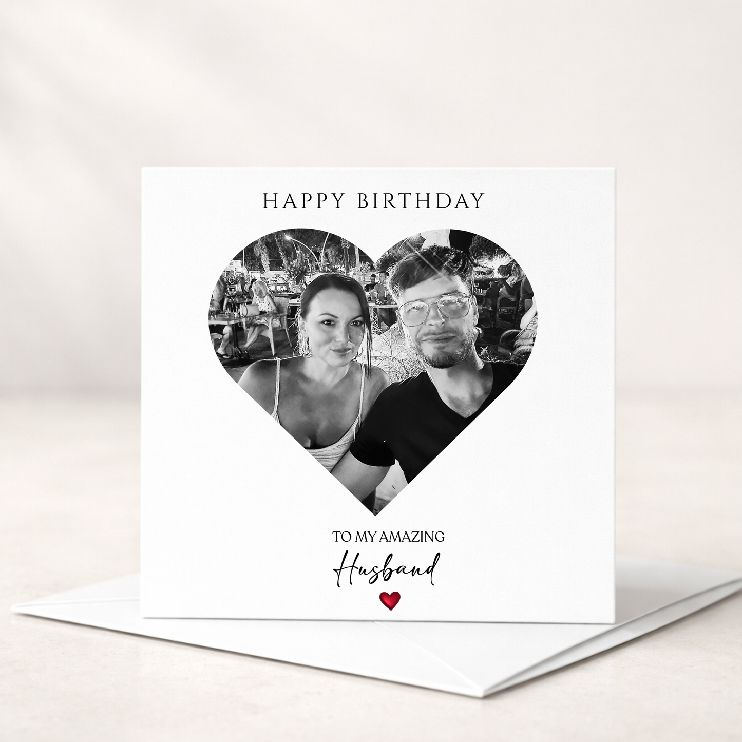 Heart Photo Birthday Card