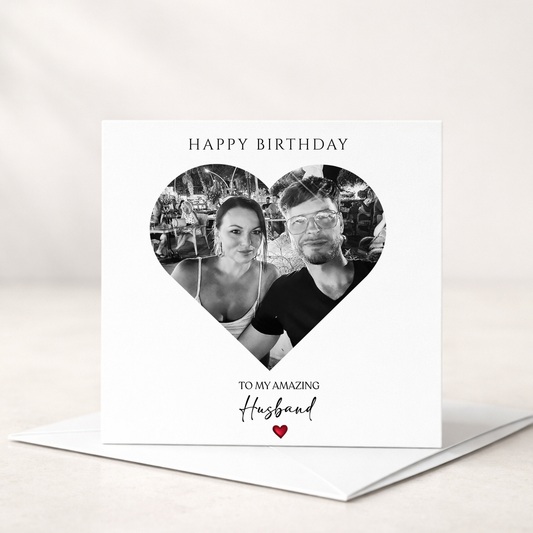 Heart Photo Birthday Card