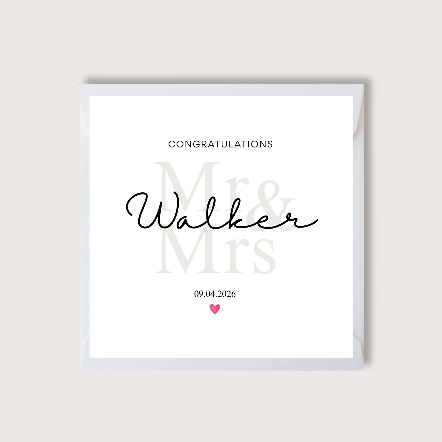 Personalised Wedding Card