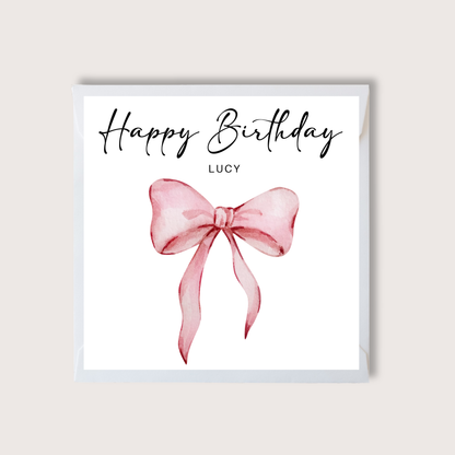 Bow Birthday Card
