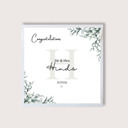 Personalised Wedding Day Card