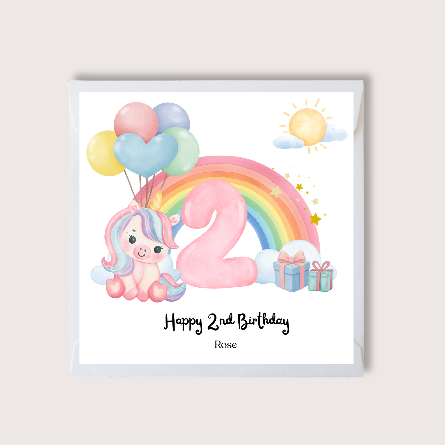 Any Age Unicorn Birthday Card