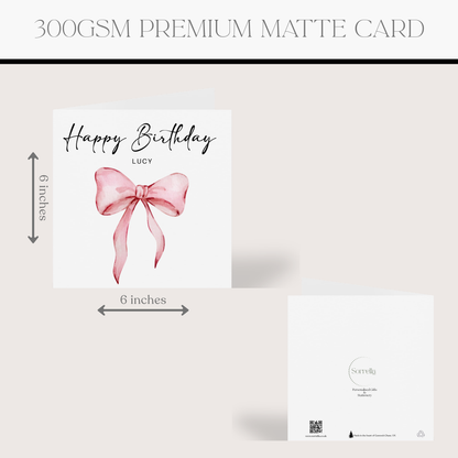Bow Birthday Card