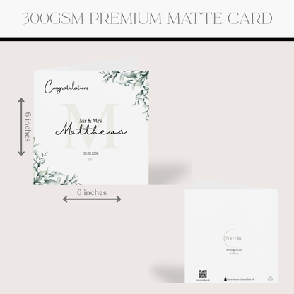 Personalised Wedding Day Card