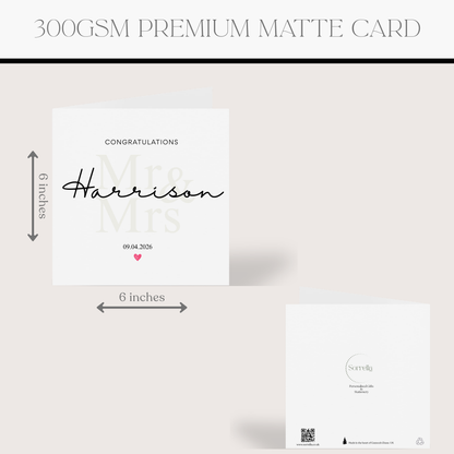 Personalised Wedding Card
