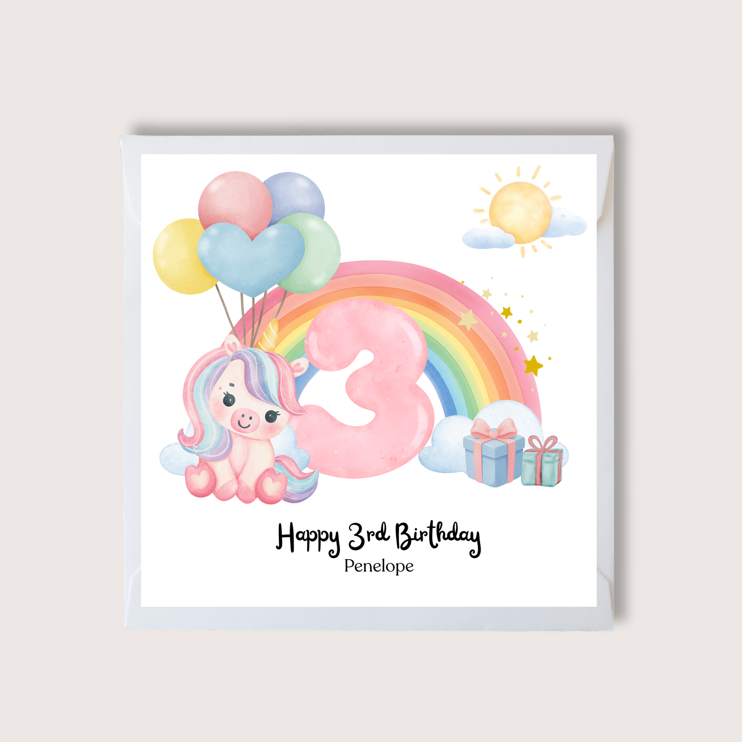 Any Age Unicorn Birthday Card
