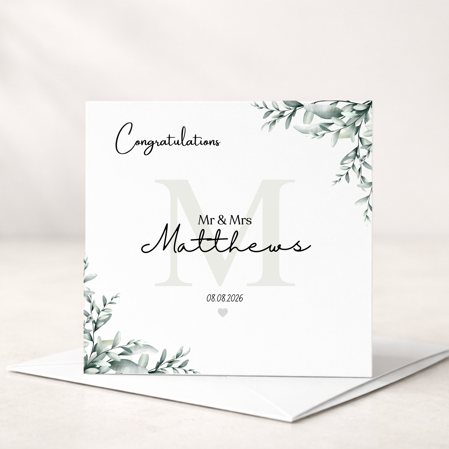 Personalised Wedding Day Card