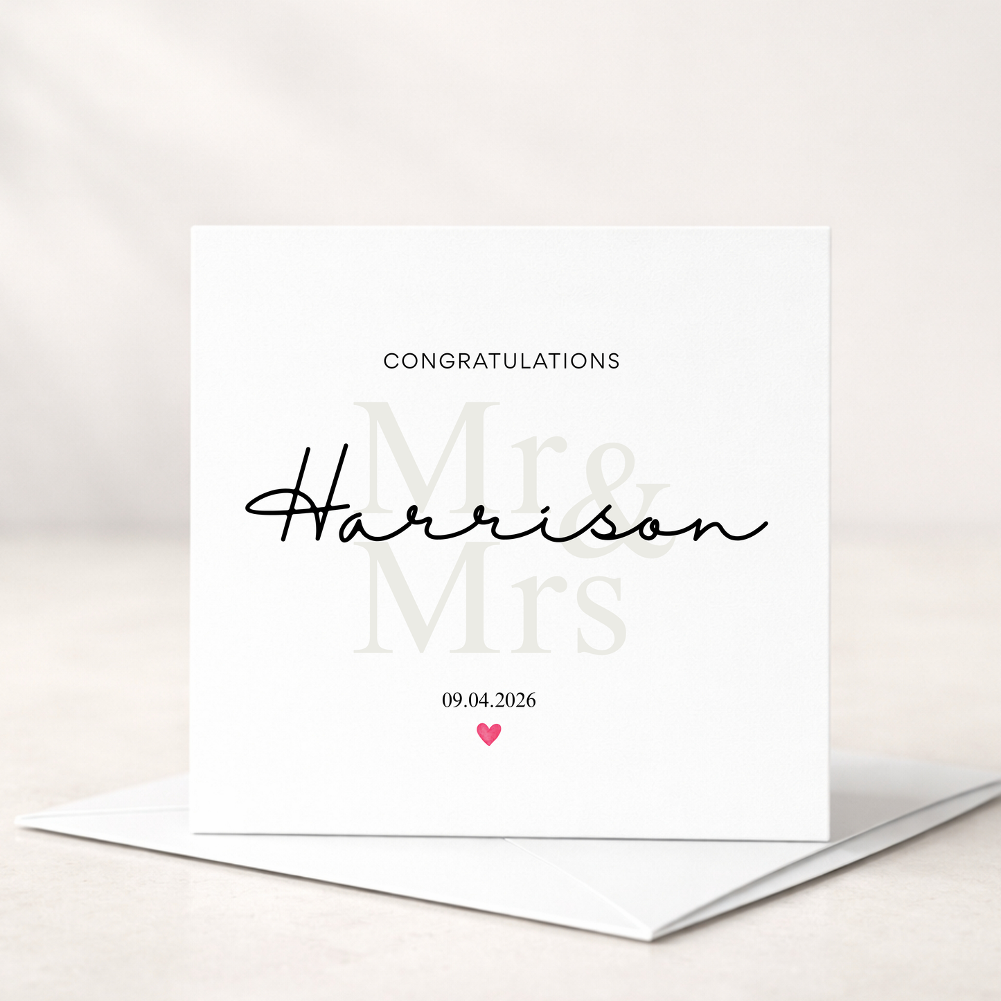 Personalised Wedding Card