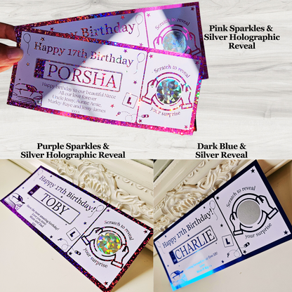 Driving Lesson Scratch Reveal Voucher