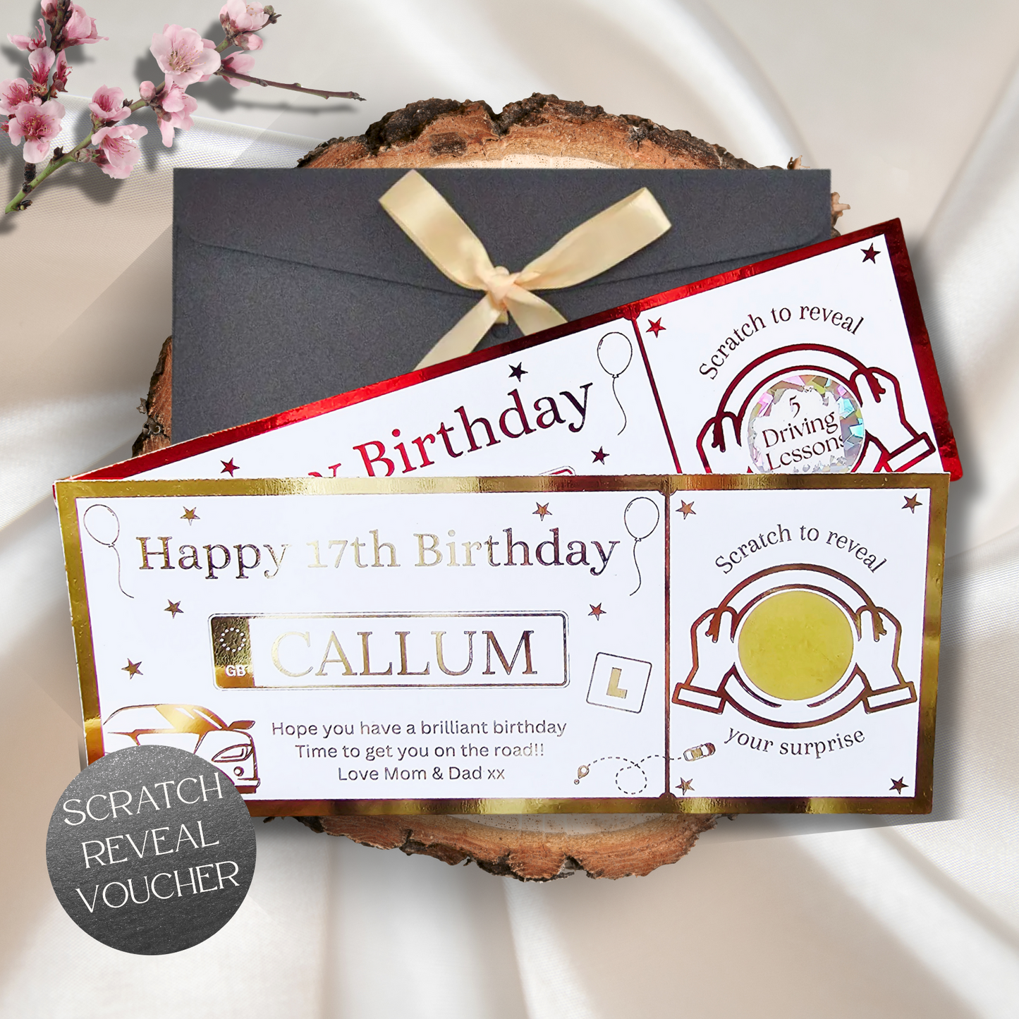 Driving Lesson Scratch Reveal Voucher