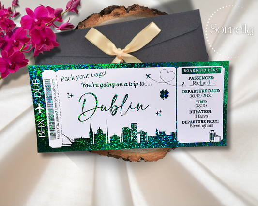Personalised Dublin Boarding Pass