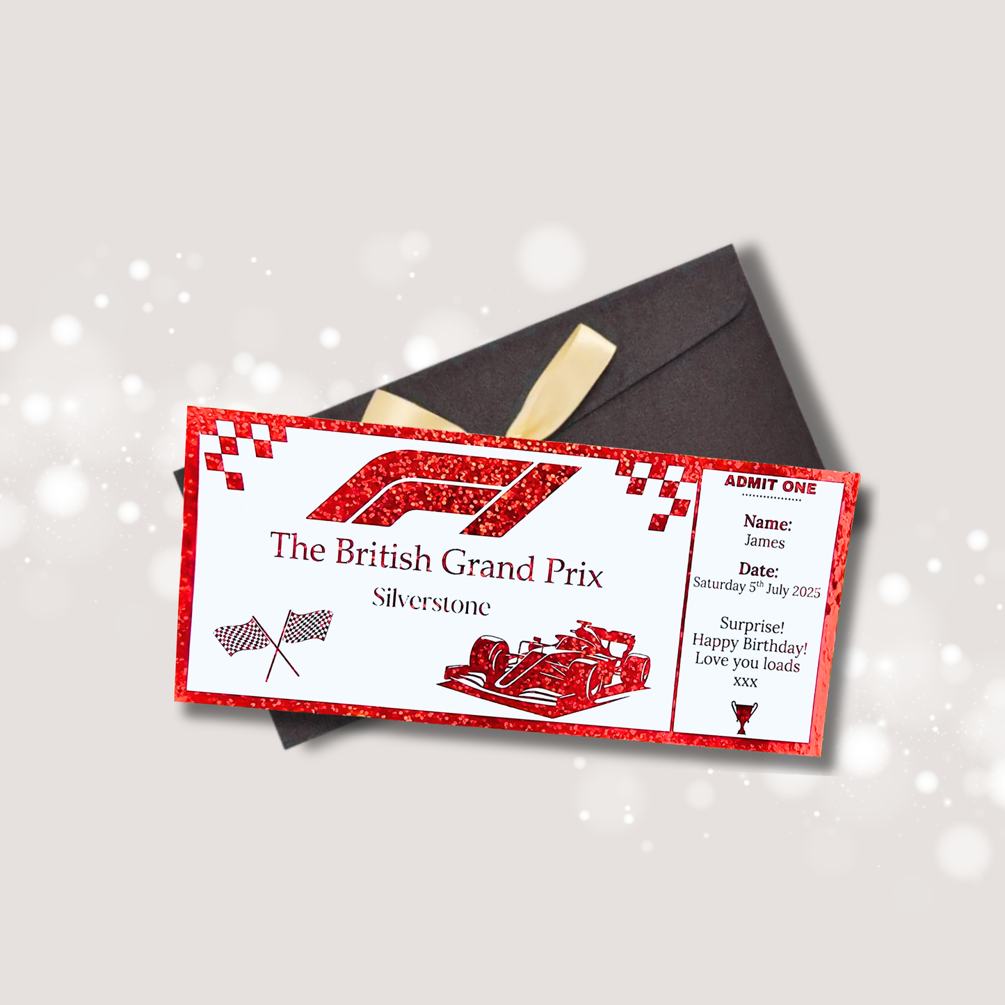 Personalised F1 Grand Prix Ticket