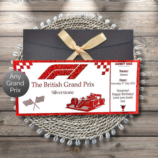 Personalised F1 Grand Prix Ticket