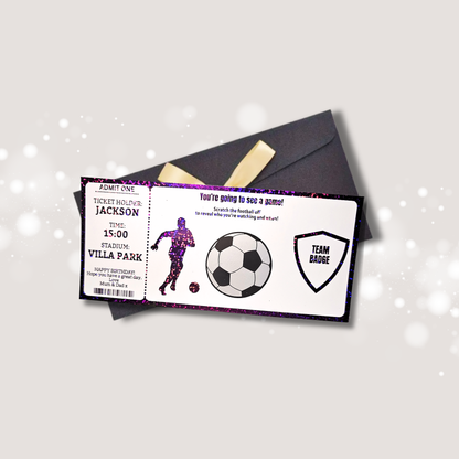 Scratch Reveal Football Match Ticket