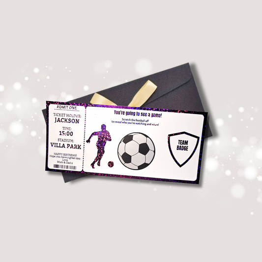 Scratch Reveal Football Match Ticket