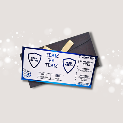 Personalised Football Match Ticket