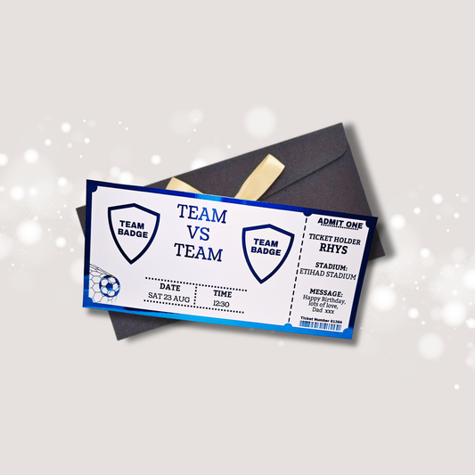 Personalised Football Match Ticket