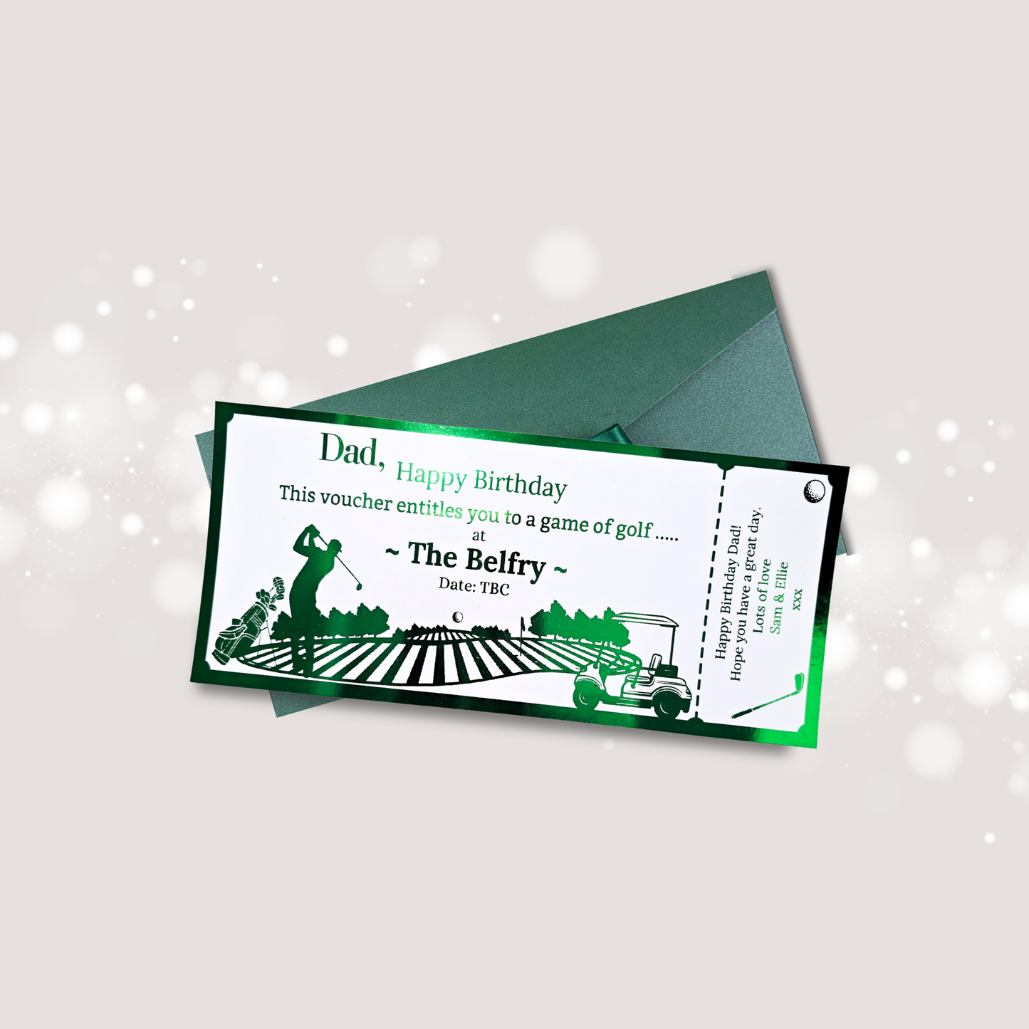 Personalised Golf Voucher