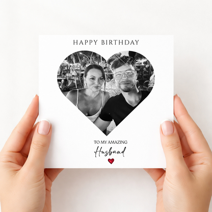Heart Photo Birthday Card
