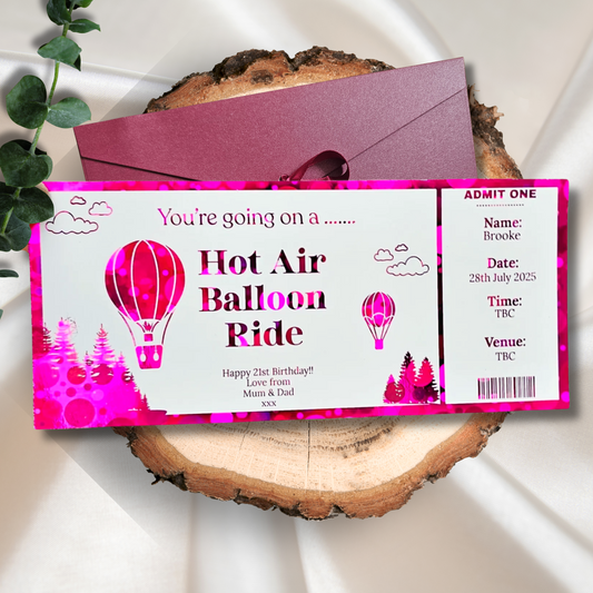 Personalised Hot Air Balloon Ticket