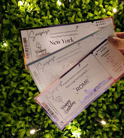 Personalised Boarding Pass/ Holiday Ticket